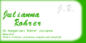 julianna rohrer business card